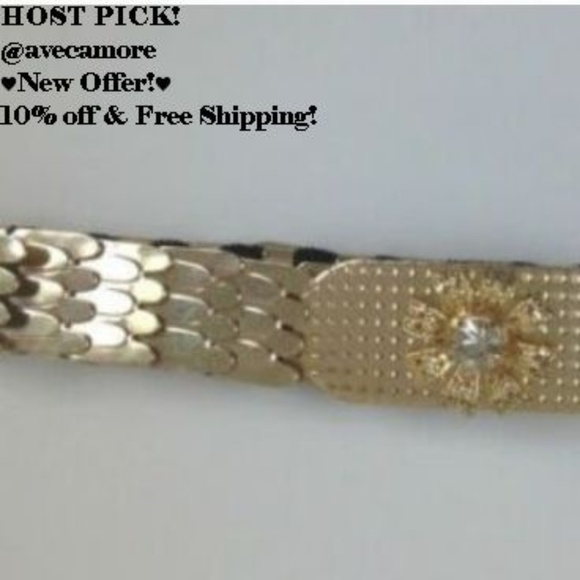 Marshal Metal Accessories - HOST PICK! ♥Gold Tone Fish-scale Stretch Belt